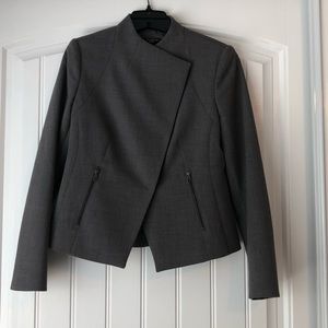 Ann Taylor Petite three button gray blazer